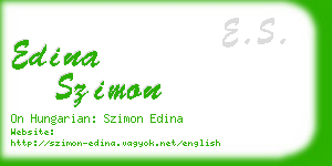 edina szimon business card
